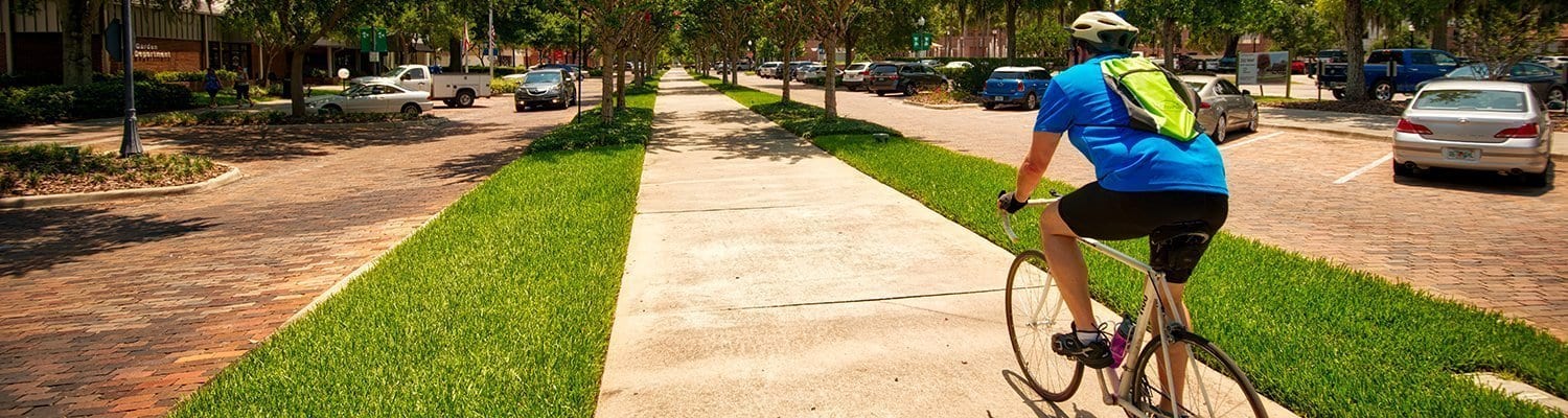 Biking Banner man biking
