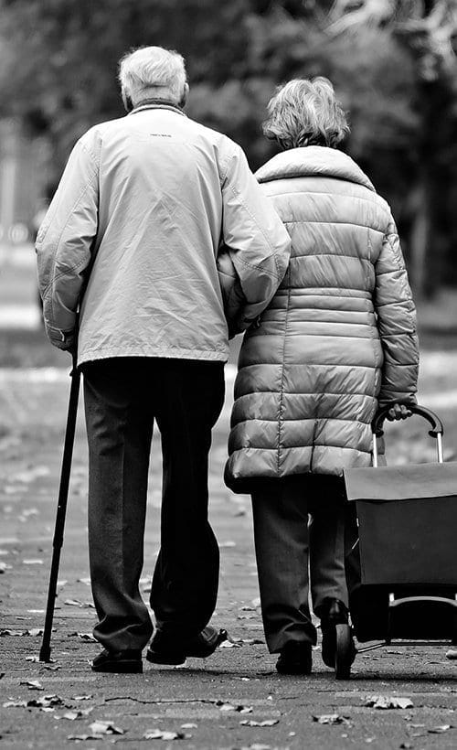 older couple walking