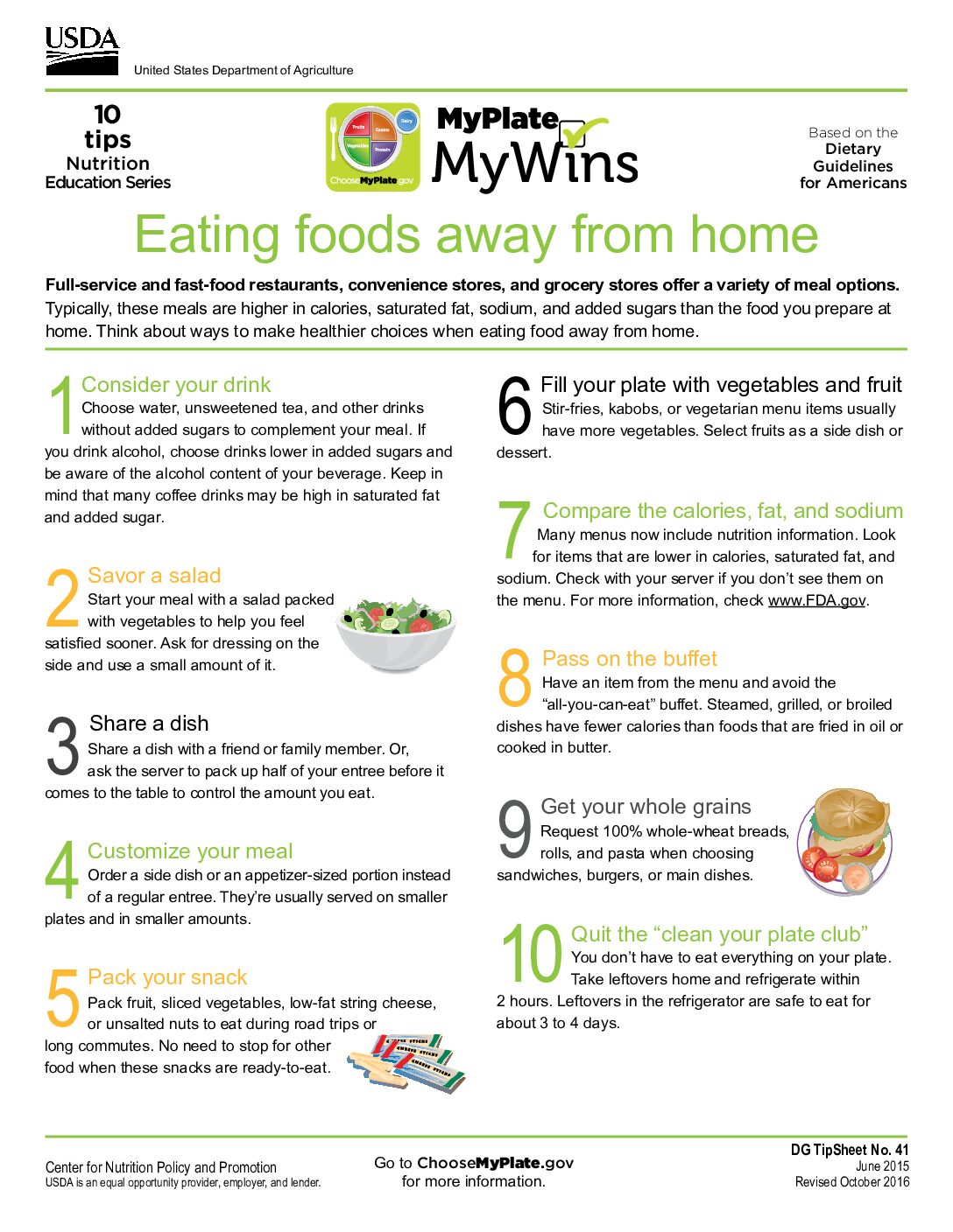 DGTipsheet41EatingFoodsAwayFromHome