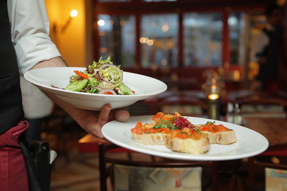 Waiter with Food