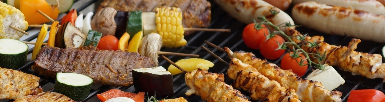 food on grill