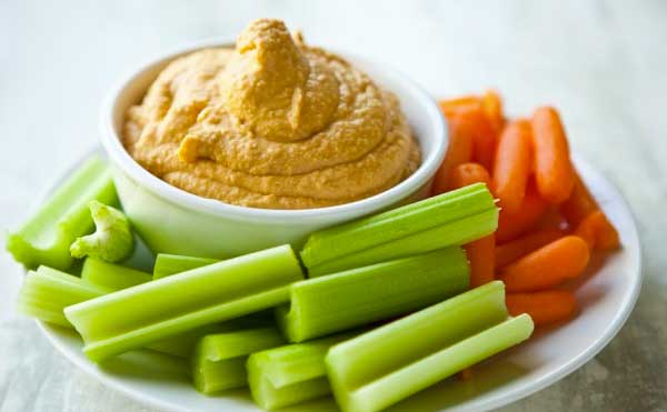 hummus and veggies