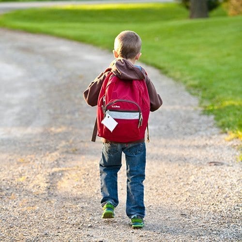 boy walking