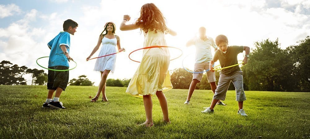 family playing