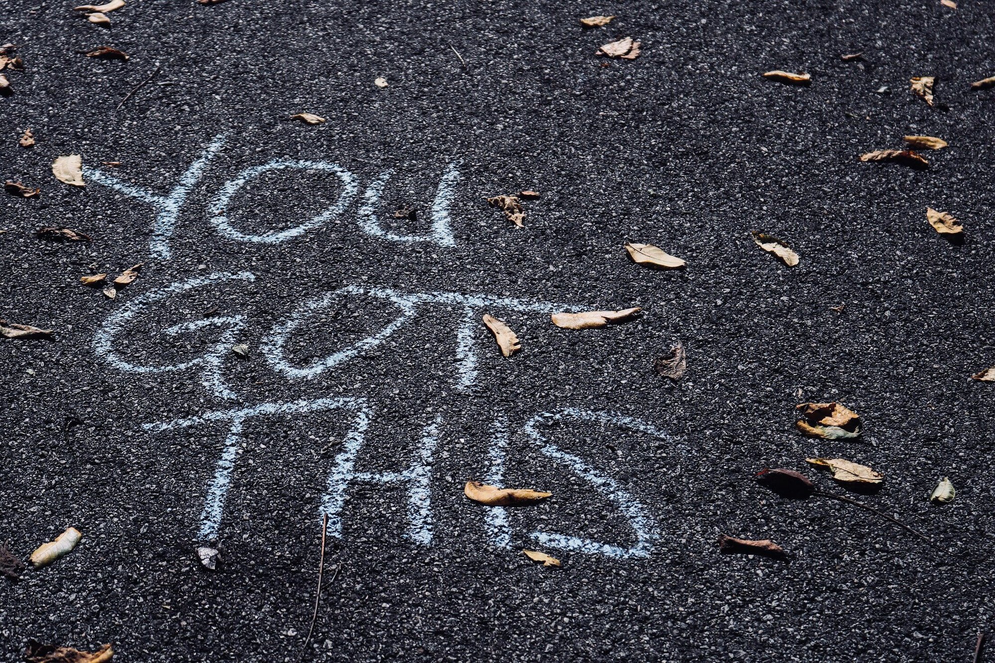 chalk on cement