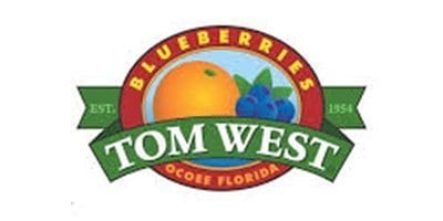 tom west blueberries logo