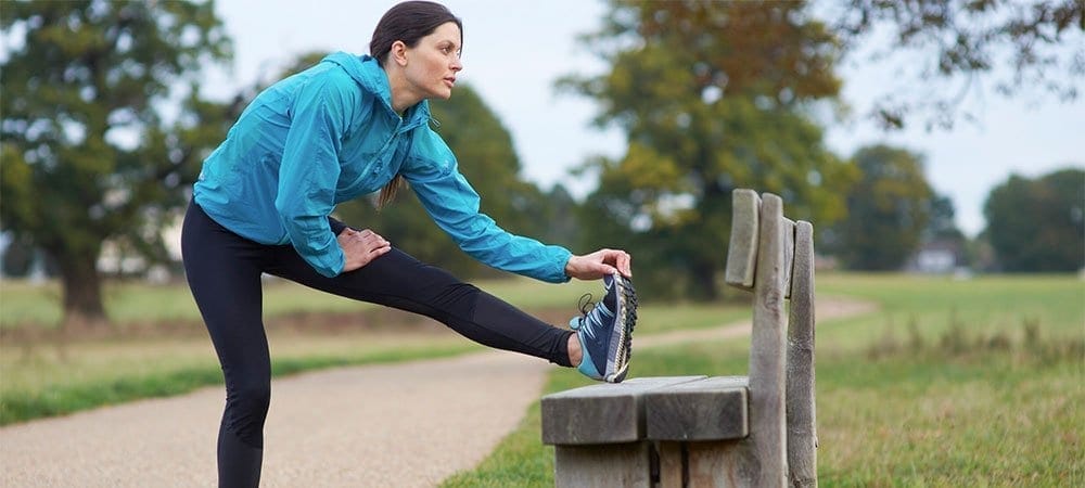 woman stretching