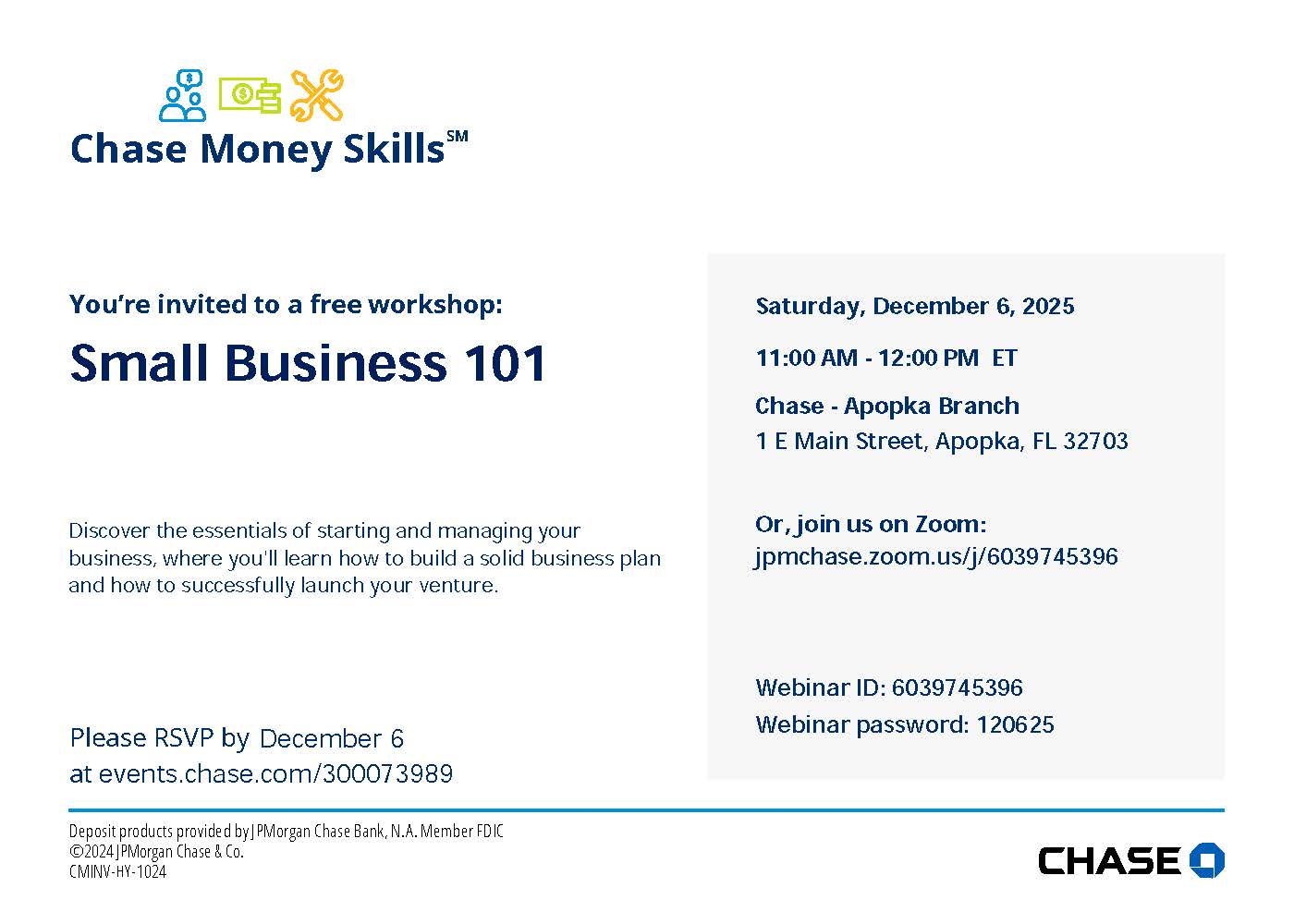 Chase 12.6.25 Small Business 101