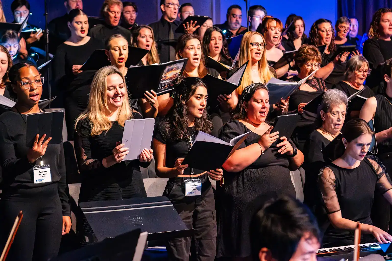 Community Choir singing a concert